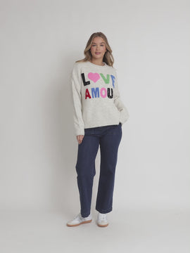 Love Amour Sequin Knit Jumper - Natural rc&co