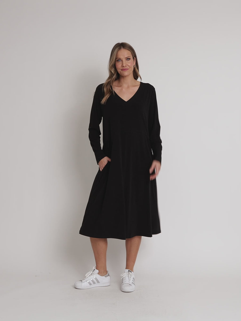 Traveller Long Sleeve Dress - Black