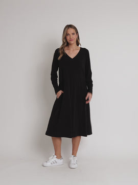 Traveller Long Sleeve Dress - Black