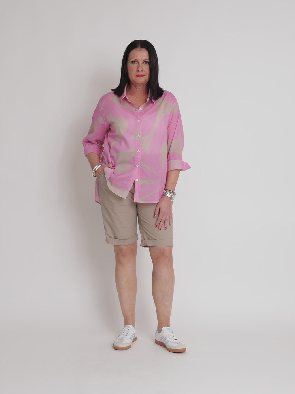 Sienna Print Shirt - Pink Stone rc&co