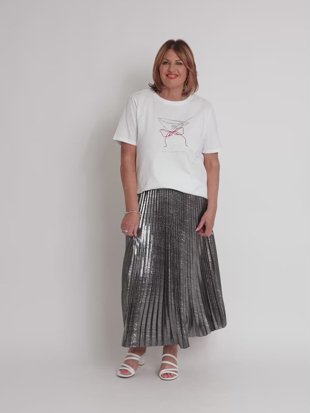 Martini Print Tee - White rc&co