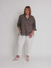 Get Spotty Print Sheer Shirt - Koko White rc&co