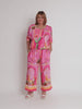 The Tulum Print Wide Leg Pant - Pink/Multi