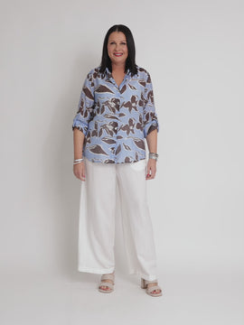Lino Wide Leg Pant - White RC&CO