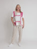 Geometric Print Top - White/Pink rc&co