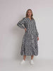 Lola Print Shirt Dress - Navy/White