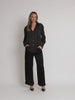 Glimmer Diamante Shirt - Black