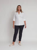 Emma Rib Detail Shirt - White