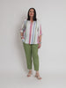 Sarah Linen Pleat Hem Pant - Basil RC&CO