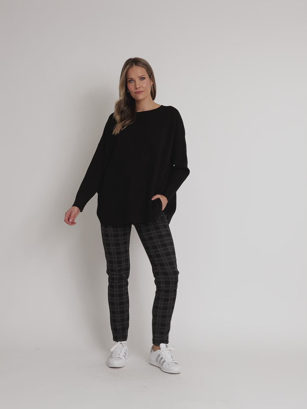 Rochelle Side Button Knit - Black rc&co