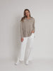 Cirque Hooded Spot Diamante Knit - Latte