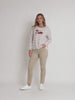 Chien Chic Stripe Print Tee - Natural