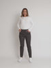 Kelly Print Slim Leg Pant - Coffee