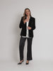 Palazzo Velvet Blazer - Black