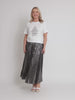 Shimmer Pleated Skirt - Silver
