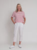 Santorini Cropped Cotton Pant - White
