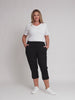Santorini Cropped Cotton Pant - Black