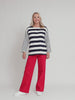 Mixed Stripe Top - Navy/White