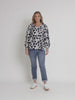 Luna Heart Print Top - Navy/Ivory rc&co