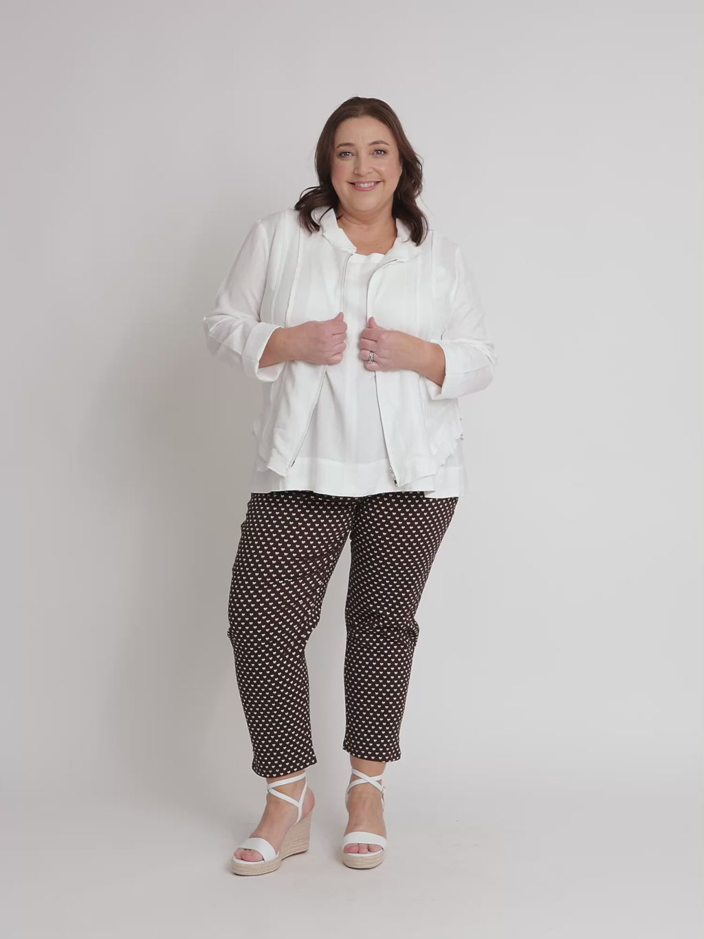 Small Bow Print Pant - Koko White rc&co