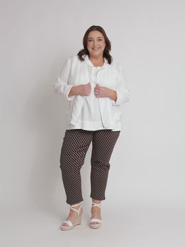 Small Bow Print Pant - Koko White rc&co