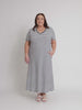 Gemma Stripe Print Dress - Navy/White rc&co