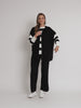 Elena Short Sleeve Zip Knit - Black