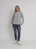 The Duo Stripe Print 2 in 1 Top - Navy/Ivory rc&co