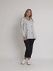 Aspen Heart Stripe Print Shirt - Black/White