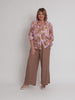 Lino Wide Leg Pant - Nutmeg