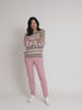Idaho Stripe Print Knit - Natural Blush