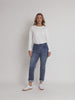 Retro Cuff Straight Leg Jean - Denim