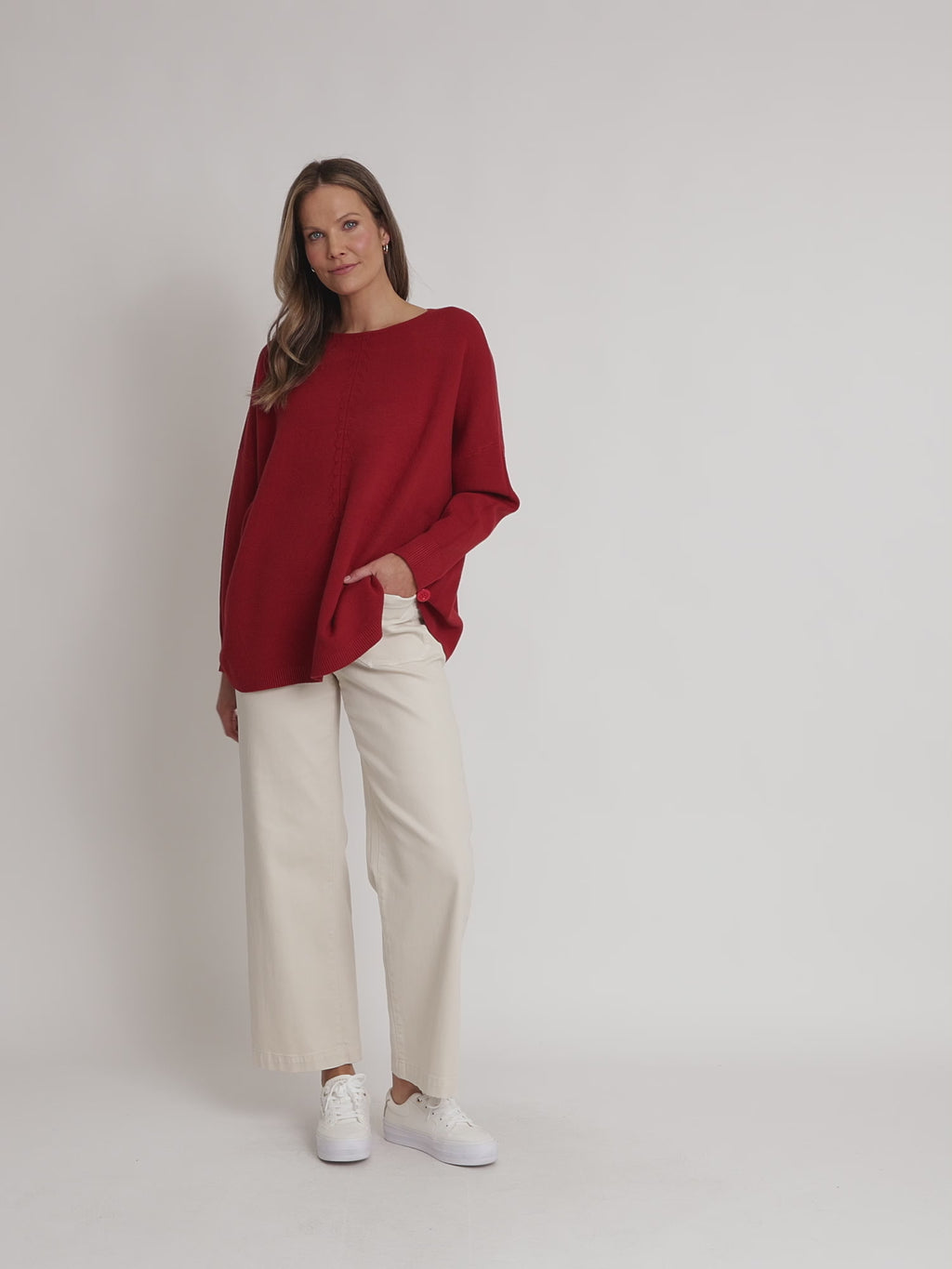 Rochelle Side Button Knit - Paprika rc&co