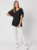 Ruffle Sleeve Tunic - Black - RC & Co