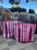 Sabbia Beach Bag Large - Pink Stripe - RC & Co