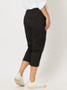 Santorini Cotton Capri Pant - Black - RC & Co