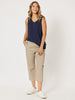 Santorini Cotton Capri Pant - Natural - RC & Co