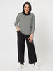 Sarah Stripe Long Sleeve Top - Black - RC & Co