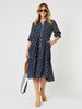 Sorrento Spot Button Dress - Navy/White - RC & Co