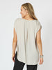 Traveller Luxe V Neck Top - Champagne - RC & Co