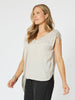 Traveller Luxe V Neck Top - Champagne - RC & Co
