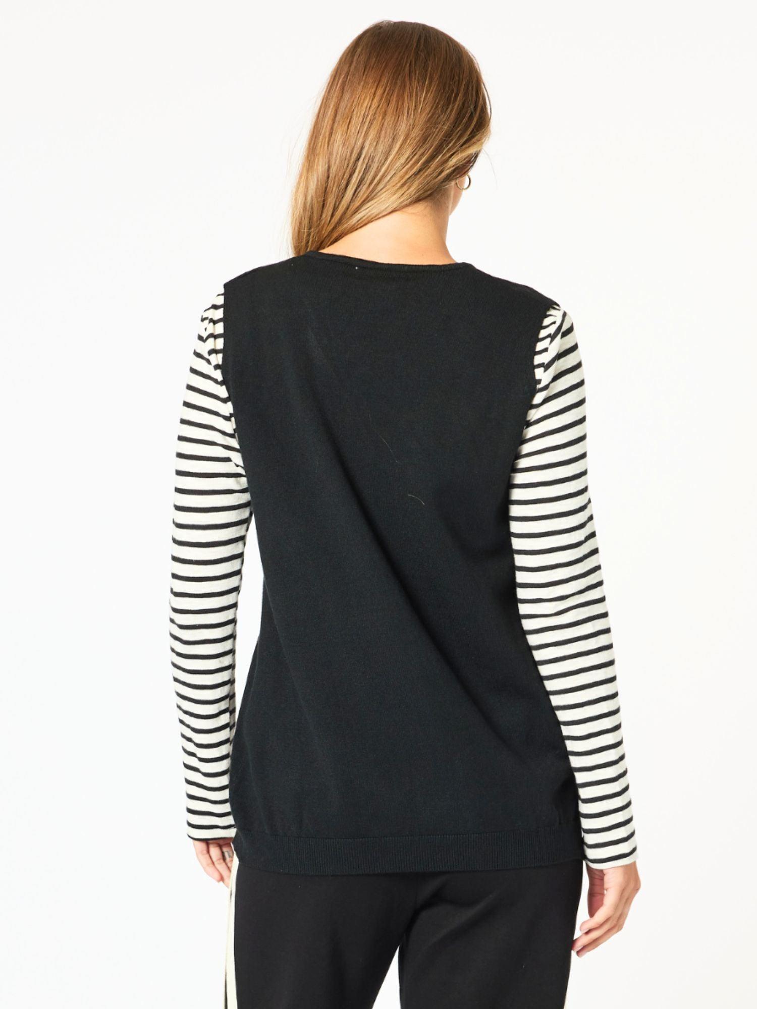 Vicky Side Split Knit Vest - Black – RC & Co