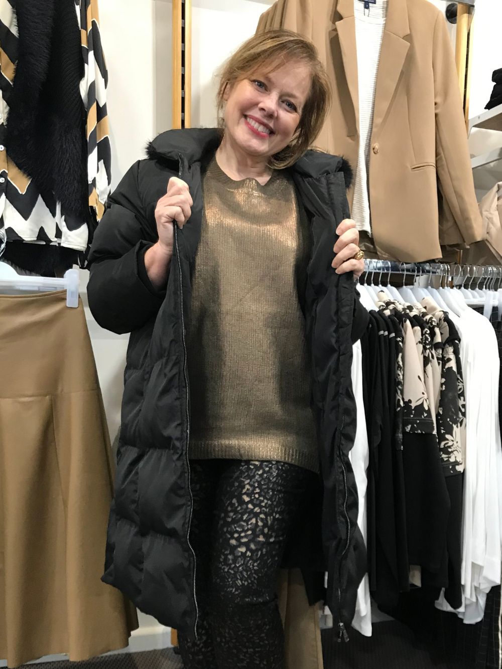 Faye Puffer Coat - Black